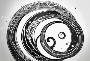 infinity symbol as a galaxy tattoo idea