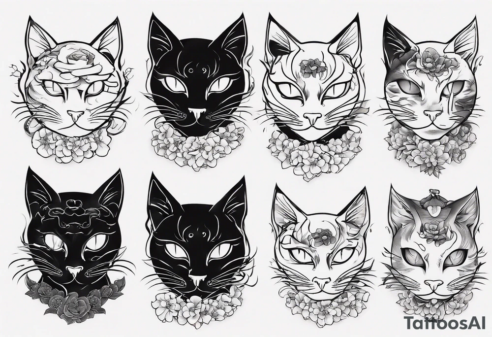 a black cat tattoo idea