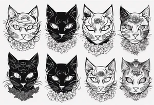 a black cat tattoo idea