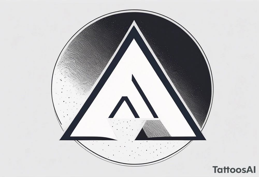 letter delta inside a circle, subtle, girly, simplistic tattoo idea