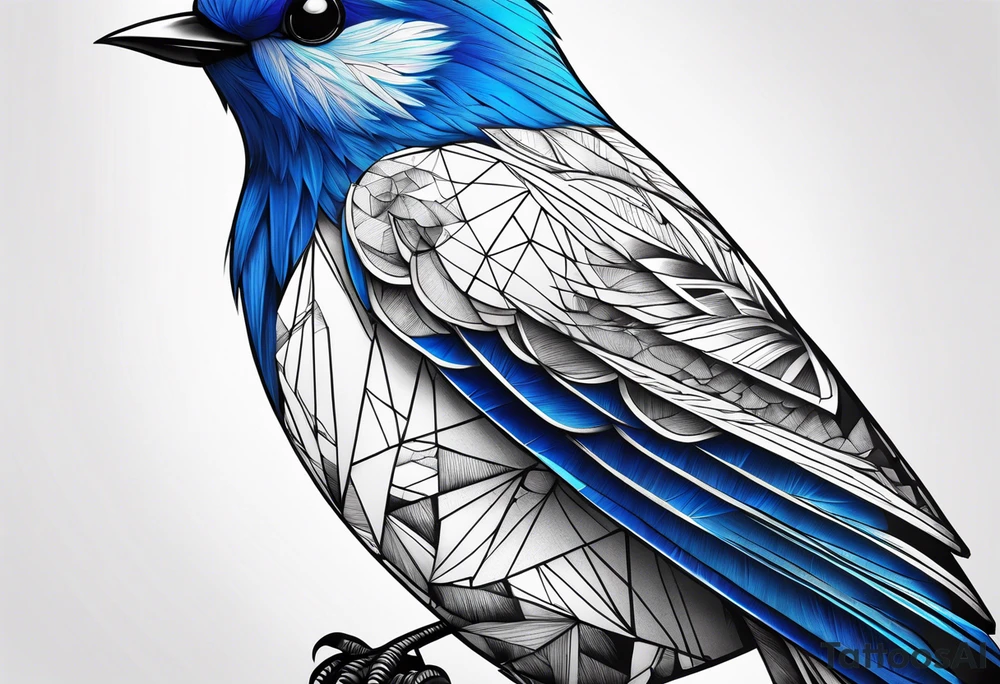 Blue bird tattoo idea