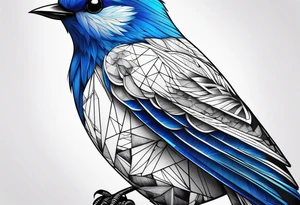 Blue bird tattoo idea