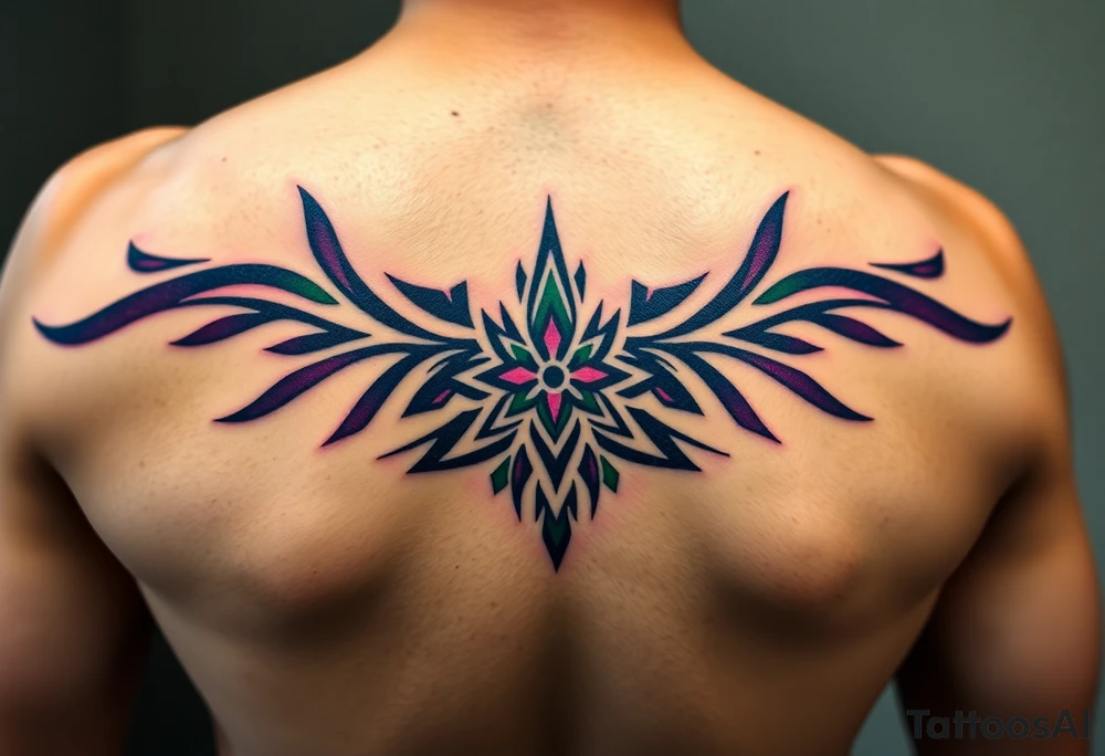 Side of arm Dark Purple with green pink blue and white highlights tartan fabric with skin peeling away at edges tattoo idea