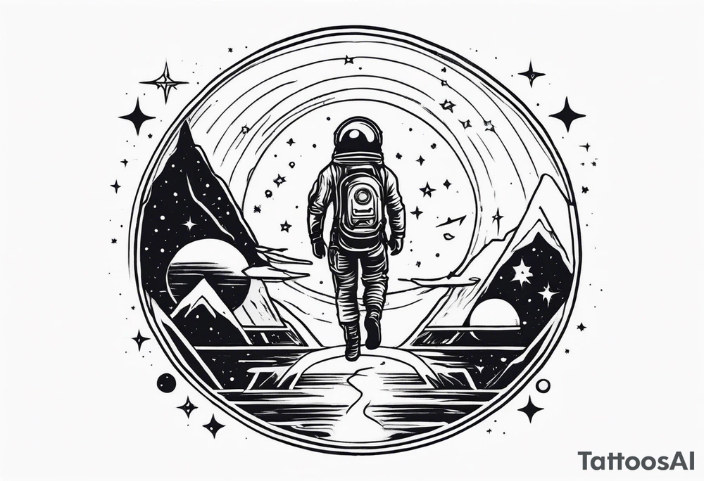 Space wanderer using speed of light tattoo idea