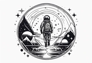 Space wanderer using speed of light tattoo idea