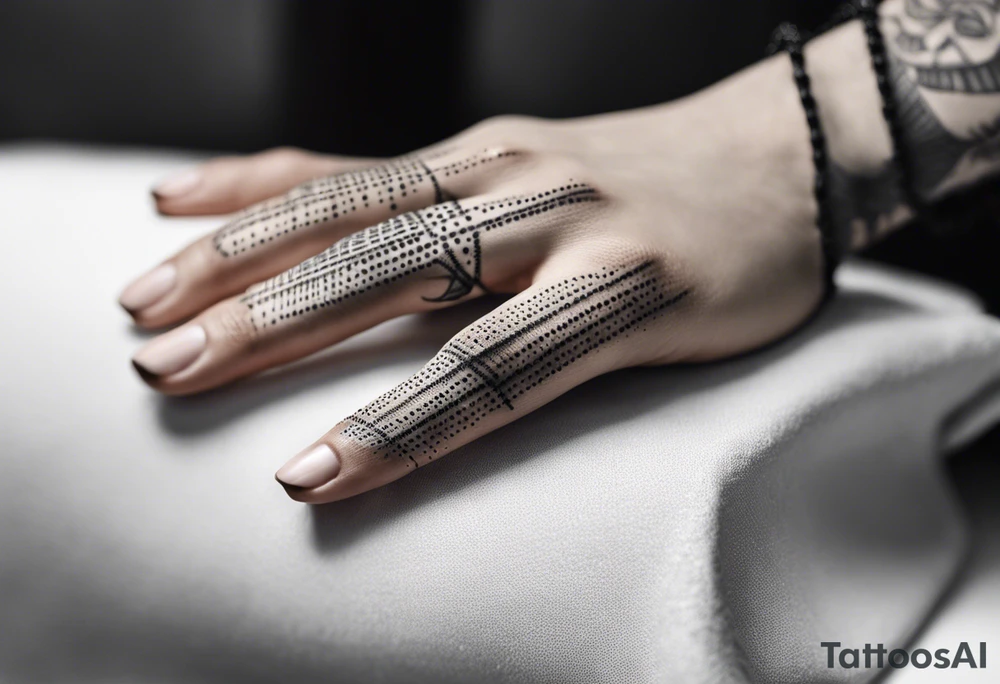 lines on hand tattoo idea