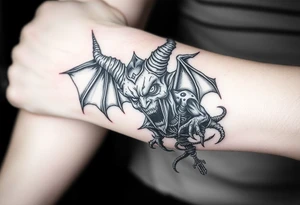A demon with all aspects of the seven sins tattoo idea