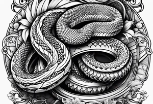 Neo traditional snake tattoo idea