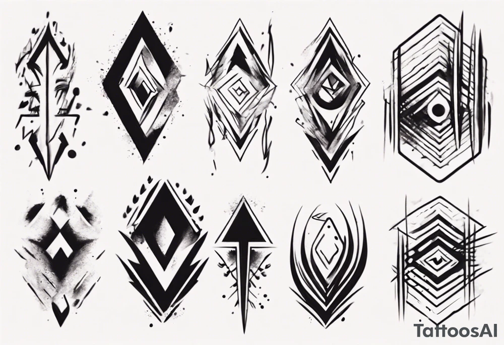 Brush stroke tattoo idea