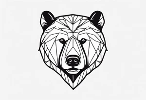 Bear face tattoo idea