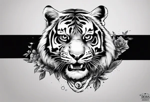 i want my last name ‘DEZIUS’ with a tiger 
i would like my last name to be the main image on my forearm tattoo idea