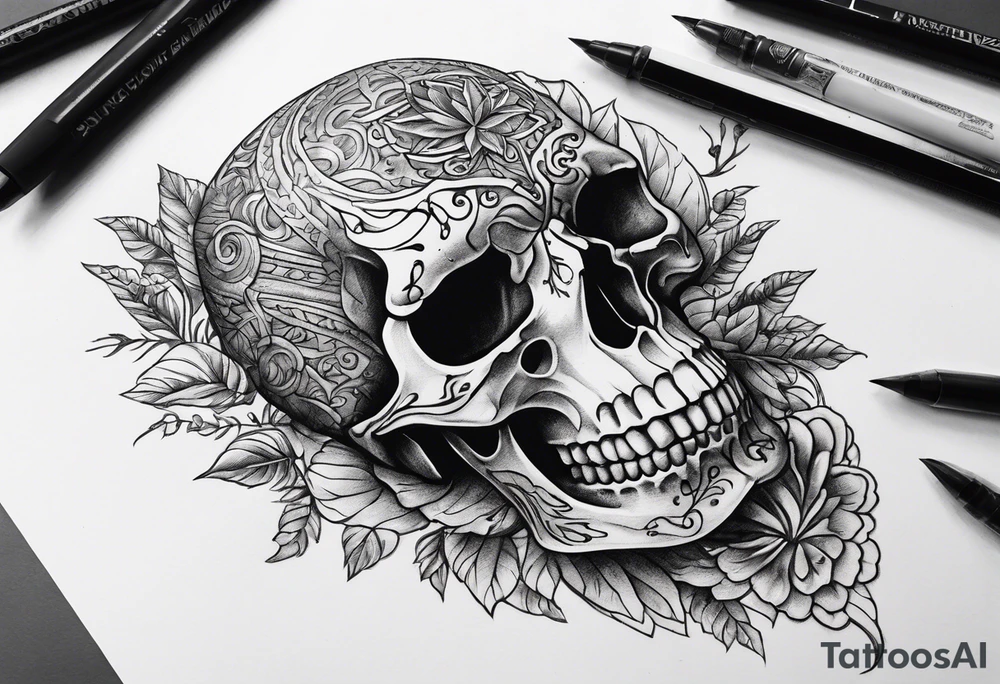Skeleton hand tattoo idea