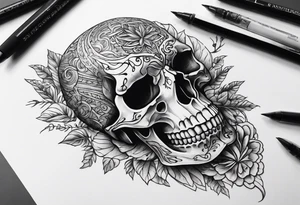 Skeleton hand tattoo idea