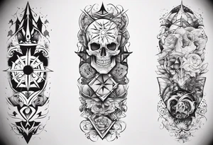 patchwork tattoos sleeve tattoo idea