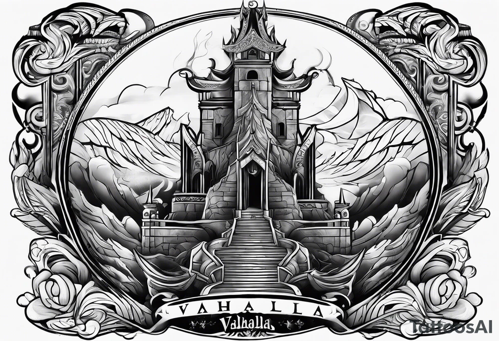 Valhalla word tattoo idea