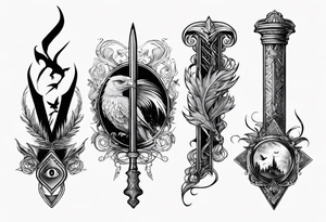 Harry Potter fantastic beasts wands magic tattoo idea