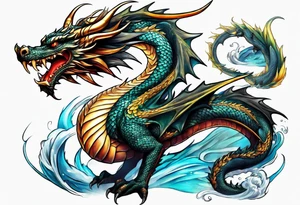 Dragon full body tattoo idea