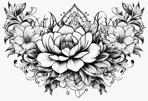 Floral Space Spine Tattoo tattoo idea