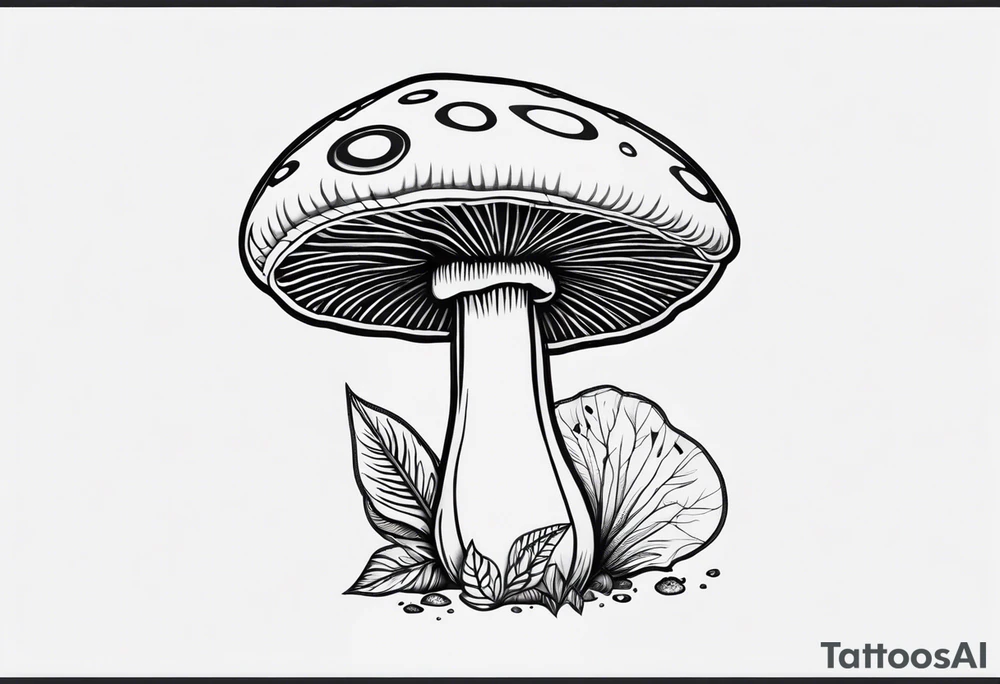 mushroom psychedelic tattoo idea