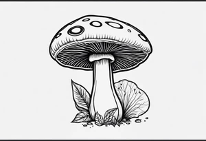 mushroom psychedelic tattoo idea