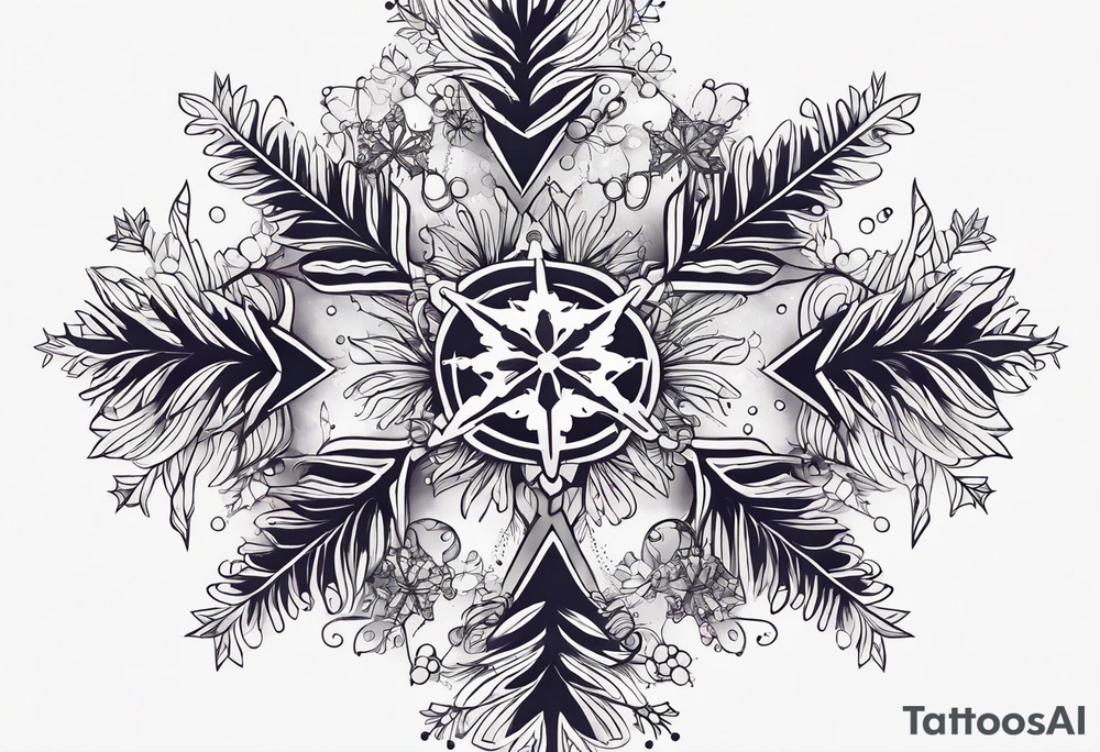 Constellation, animal, snowflake tattoo idea
