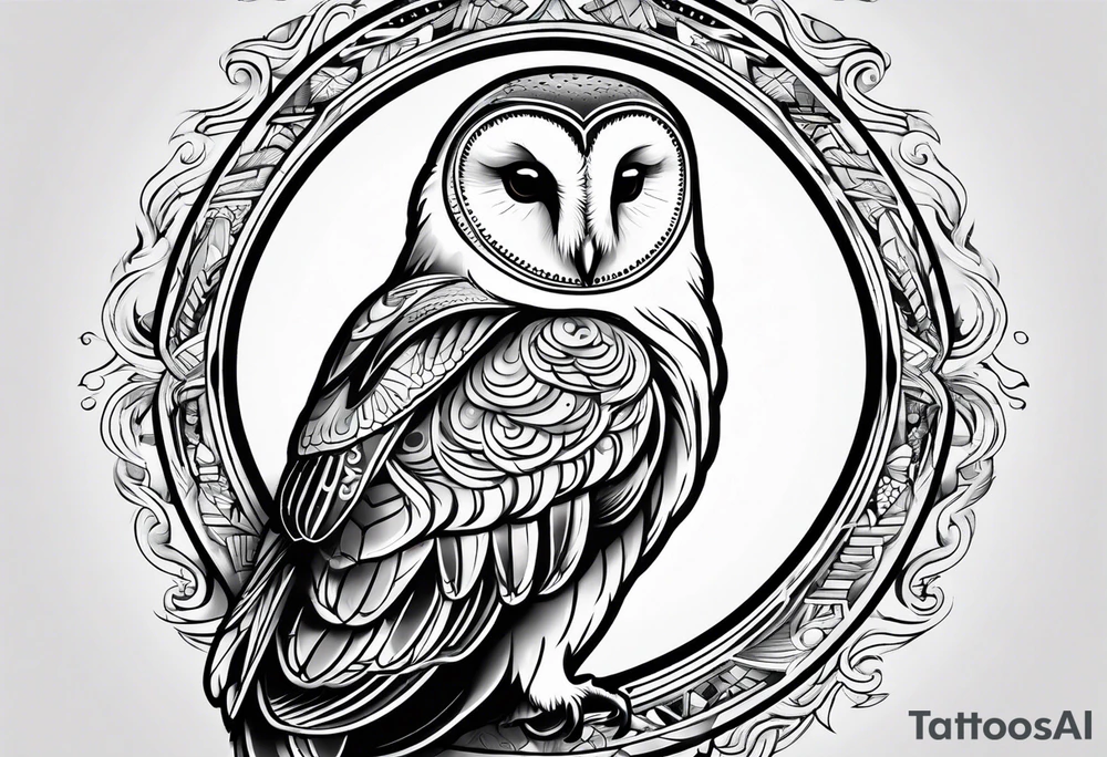 barn owl tattoo idea