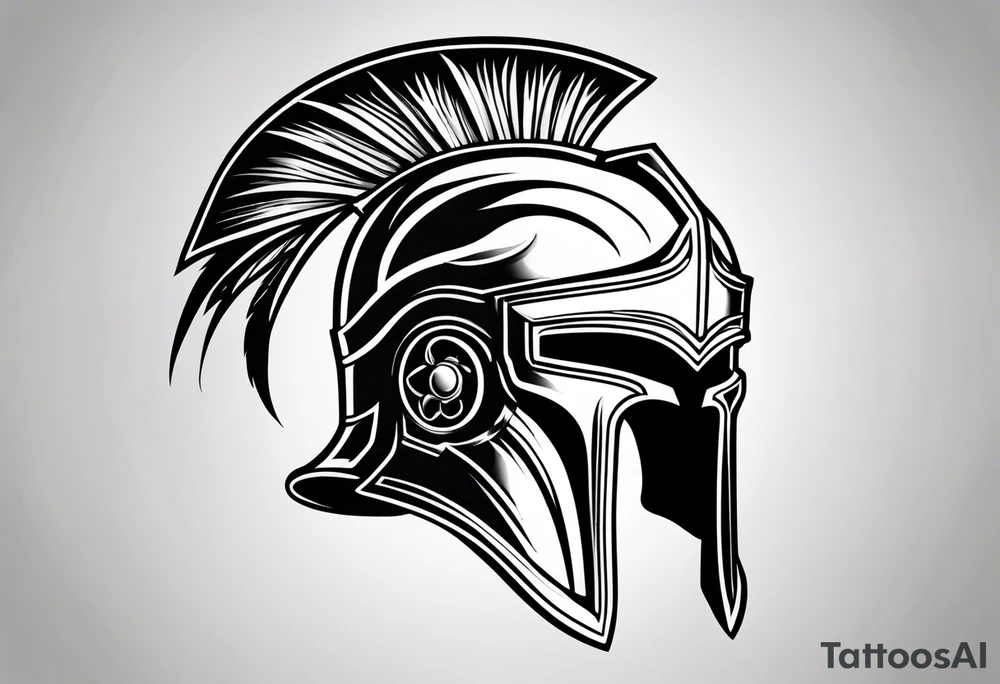 Spartan helmet tattoo idea