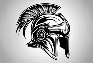 Spartan helmet tattoo idea