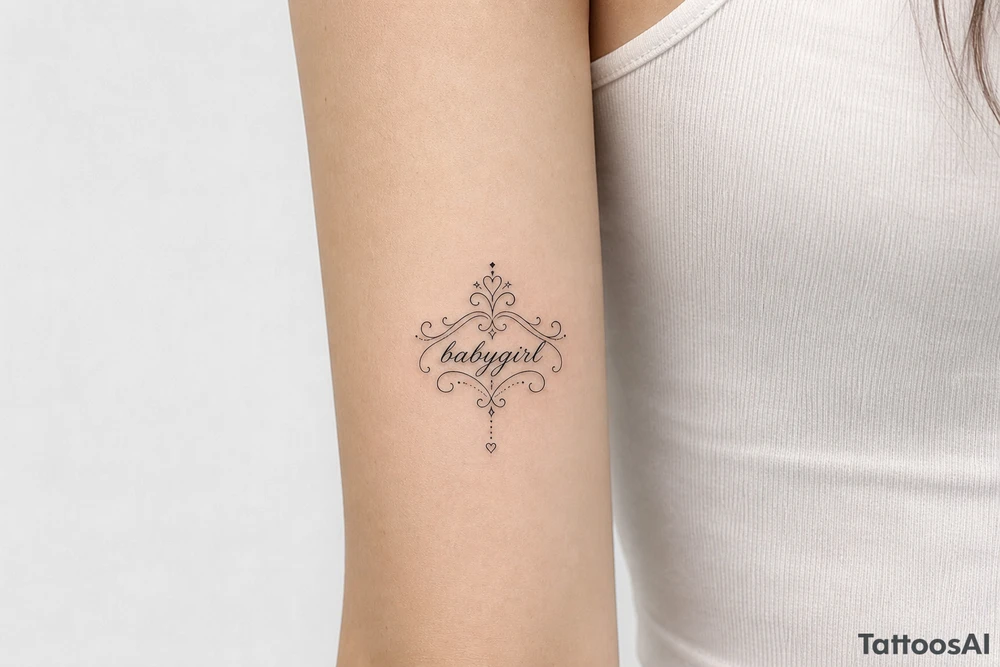 A tattoo for a submissive named babygirl tattoo idea