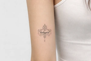 A tattoo for a submissive named babygirl tattoo idea