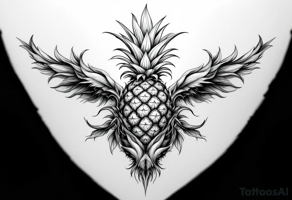 Crown pineapple vagina tattoo idea