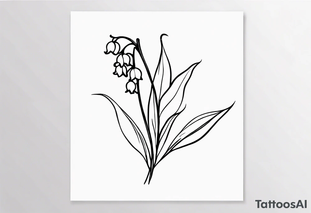 Stem of lily of the valley tattoo idea