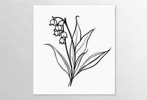 Stem of lily of the valley tattoo idea