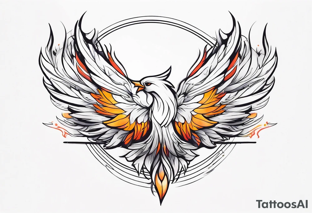 pen and pheonix tattoo idea