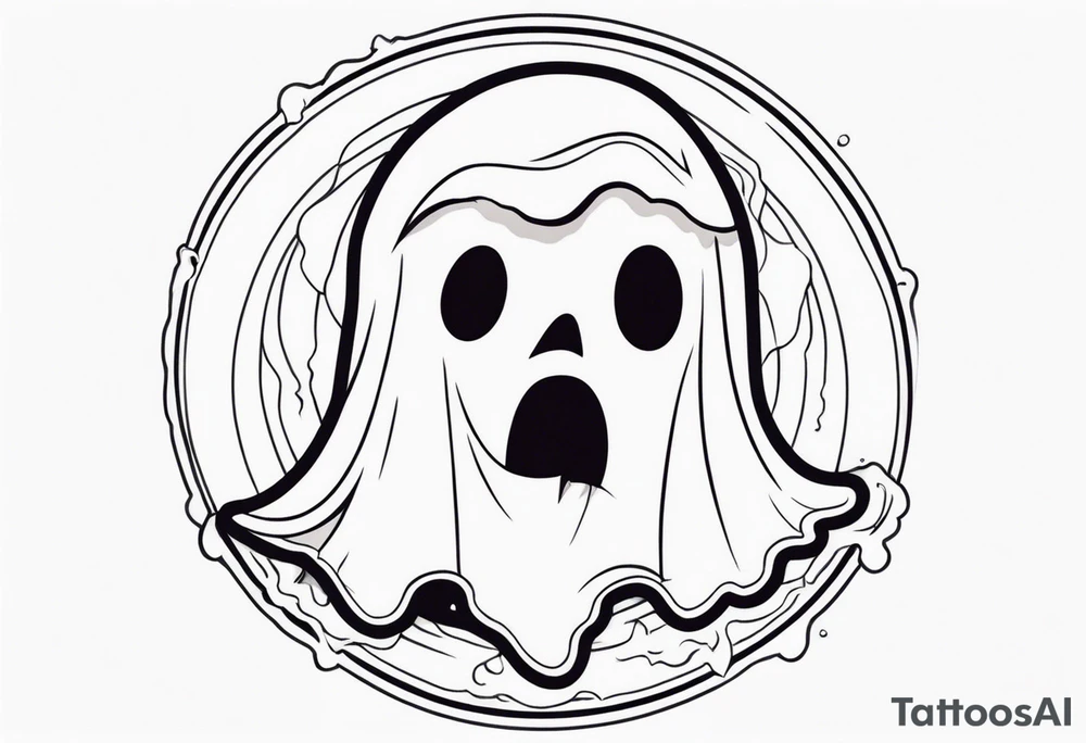 ghost who crying tattoo idea