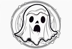 ghost who crying tattoo idea