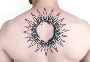 lemon incorporated in a sun tattoo idea