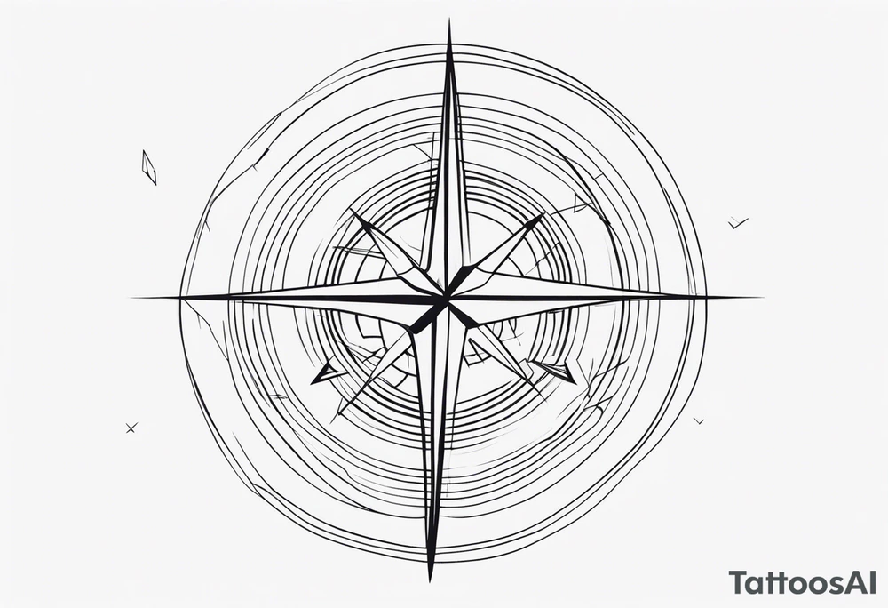 Coordinates and lines tattoo idea
