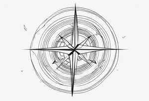 Coordinates and lines tattoo idea