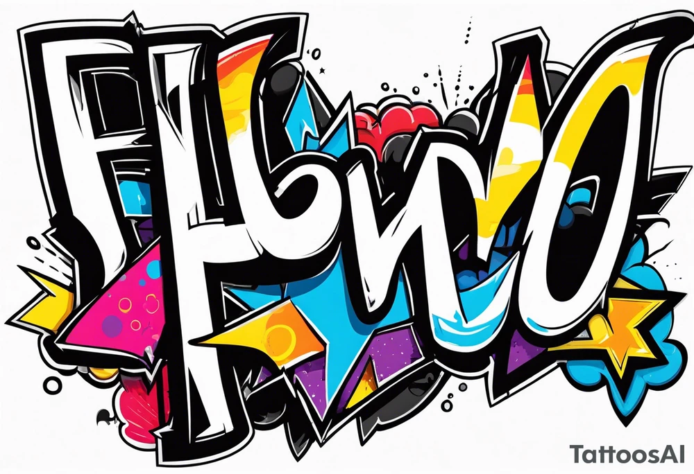 Graffiti font Fuck You tattoo idea