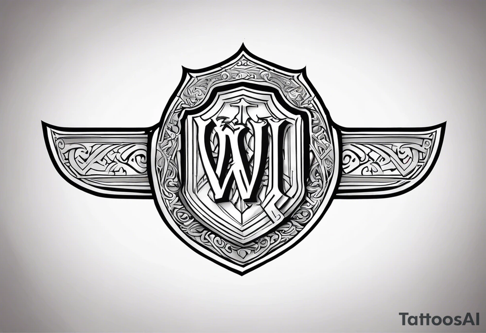 Valhalla shield  steps sword tattoo idea