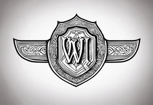 Valhalla shield  steps sword tattoo idea