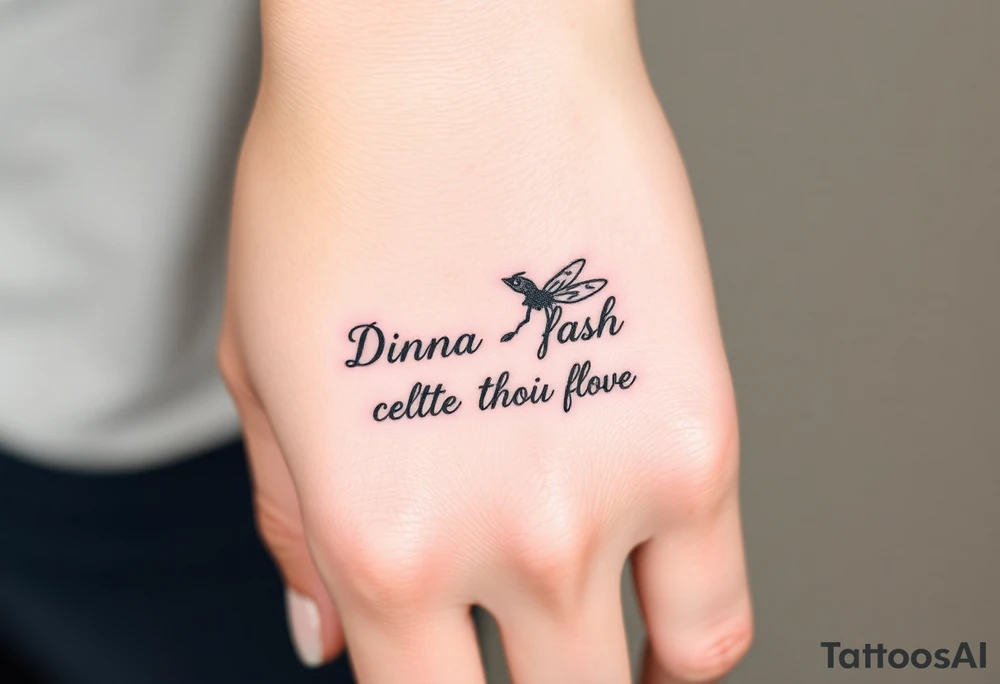 Dinna fash dragon fly celtique whit flower tattoo idea