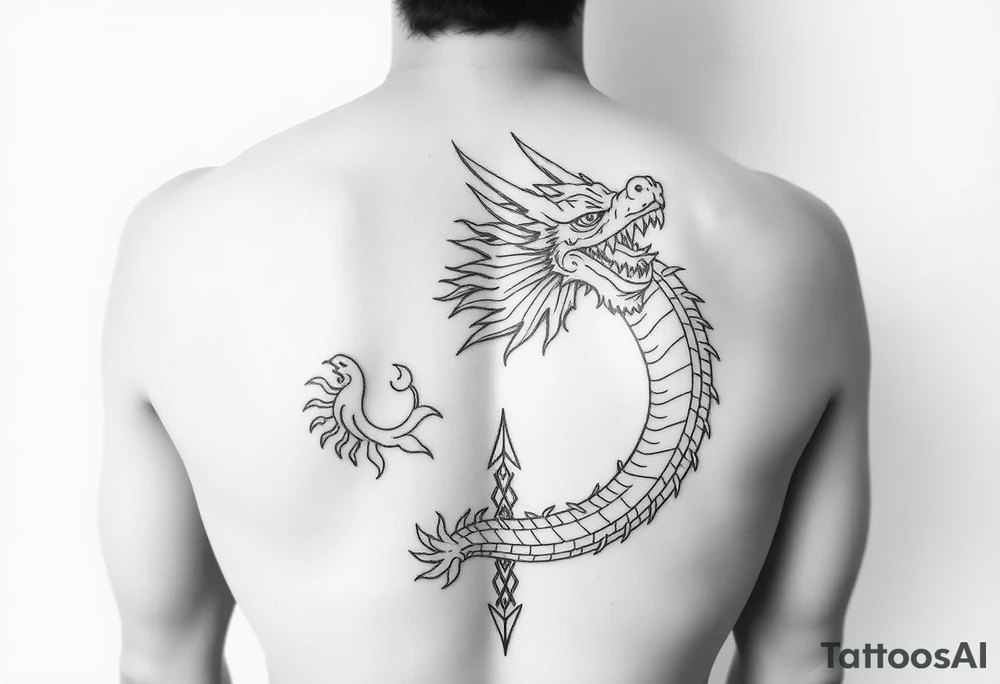 Cáncer Leo cusp born on July 21st 1976 Chinese zodiac dragon, chosen one , God's soldier, santa muerte, prison, Pain, Loss, Hitman,  good Fortune, money, power, loyalty, respect, strength, power, protection, spirit, lost time, gain, prosperity, love, family, no love only poison tattoo idea