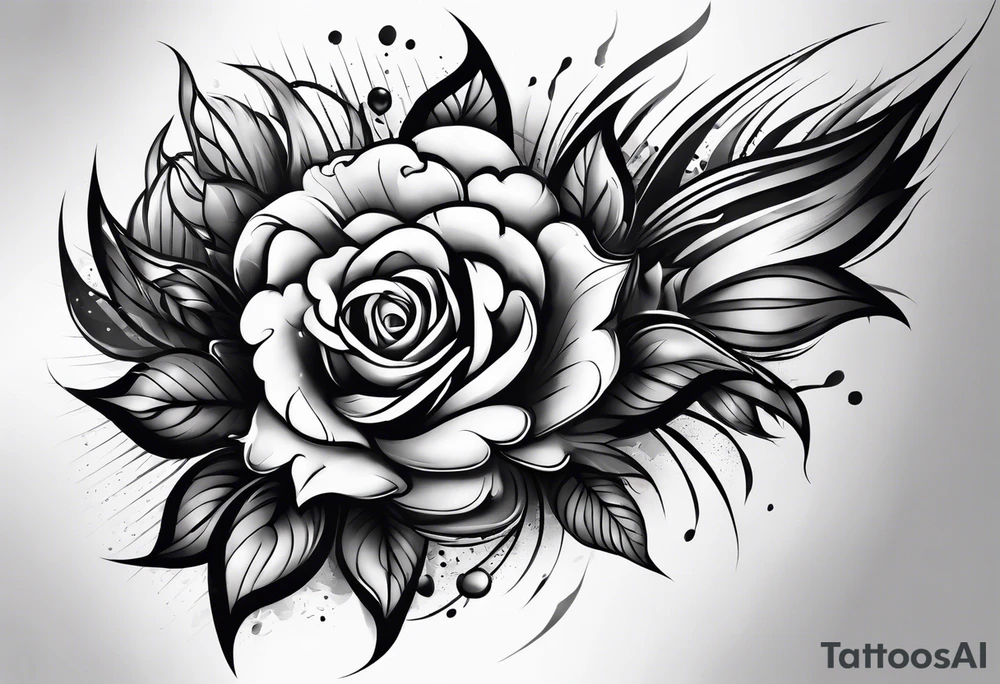 extreme anger pain on elbow tattoo idea