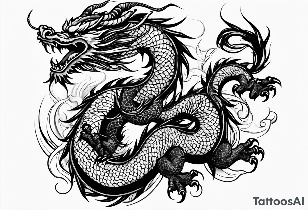 Japanese dragon tattoo idea