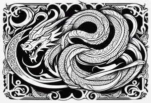 Valhalla serpent dragon tattoo idea