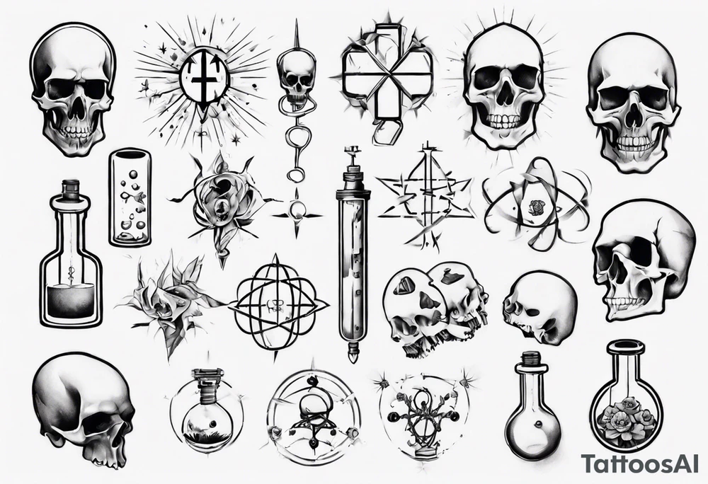 Combine science with Jesus,
No skulls tattoo idea