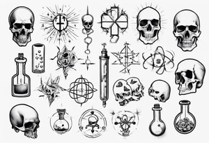 Combine science with Jesus,
No skulls tattoo idea