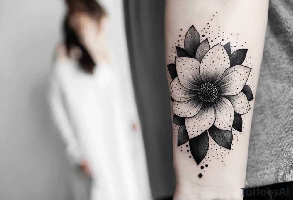 simple flower tattoo idea